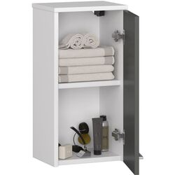 Dulap Akord Fin W30 1D (White/Graphite Gray) Thumb