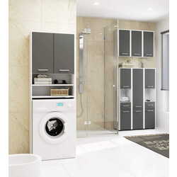 Dulap Akord Fin W30 1D (White/Graphite Gray) Thumb