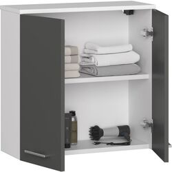 Dulap Akord Fin W60 2D (White/Graphite Gray) Thumb