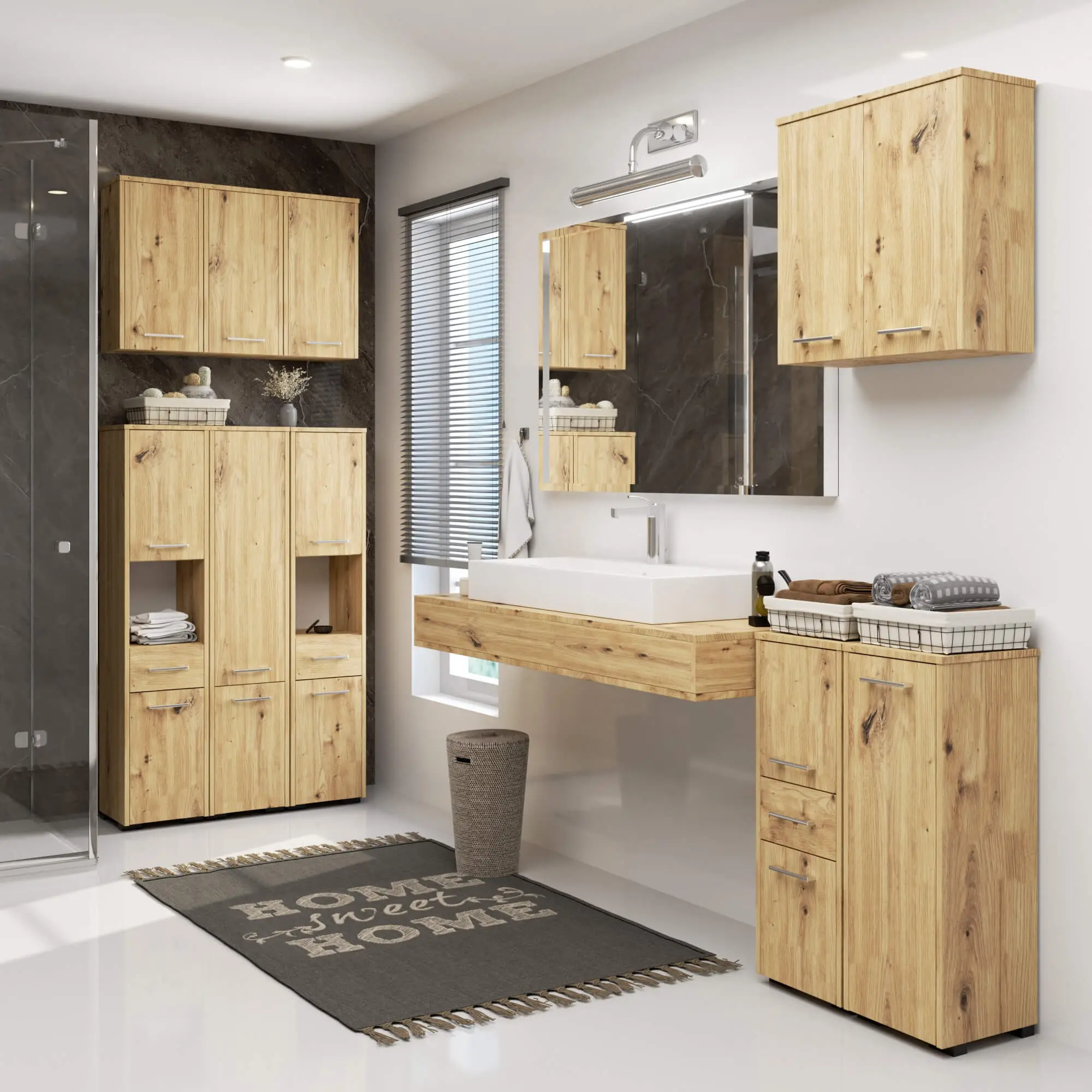 Dulap suspendat Akord Fin 60cm 2D (Artisan Oak)