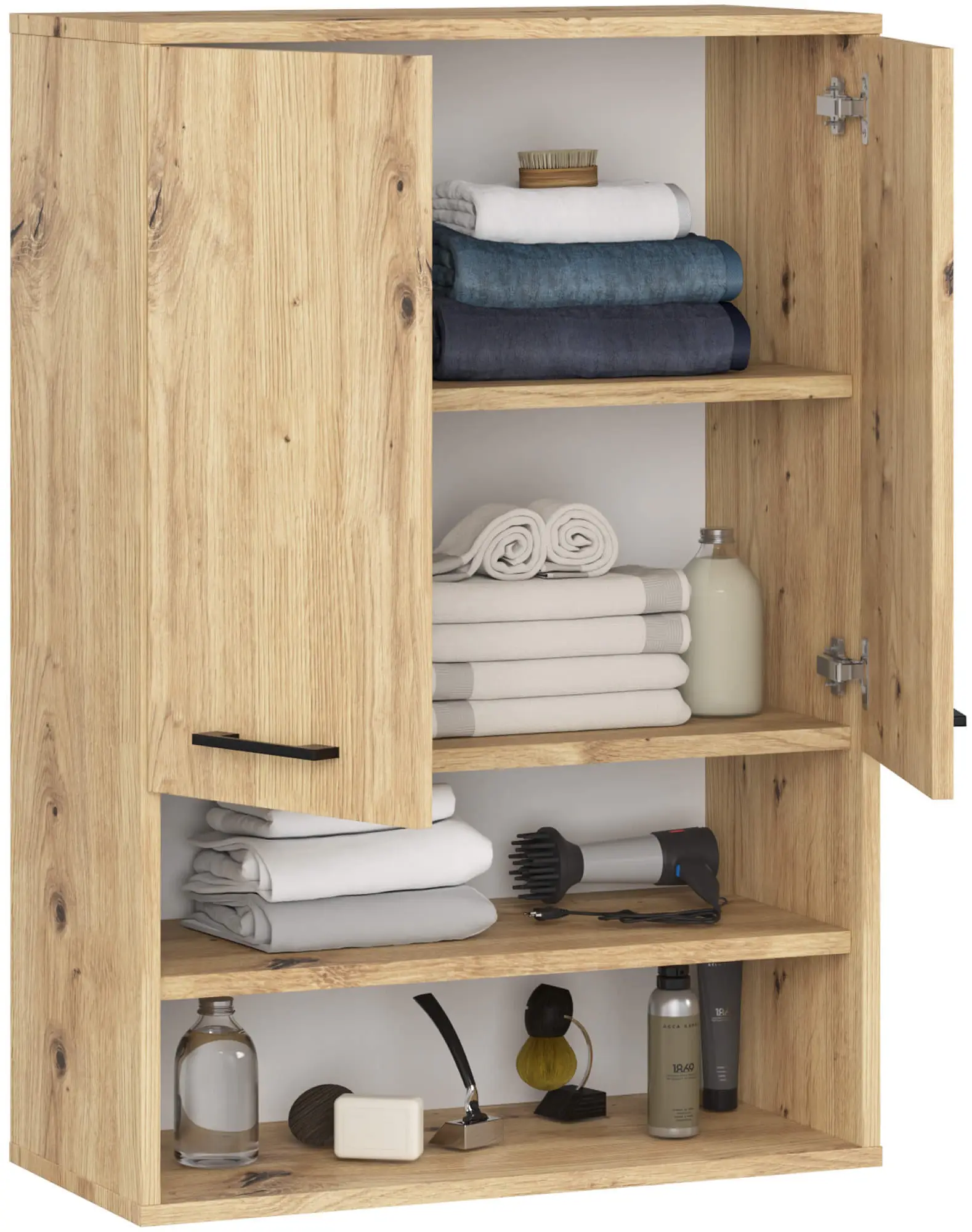 Шкафчик подвесной Akord Fin H934 W64 2D 1P (Artisan Oak)