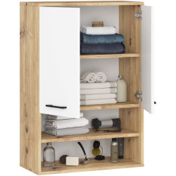 Шкафчик подвесной Akord Fin H934 W64 2D 1P (Artisan Oak/White) Thumb