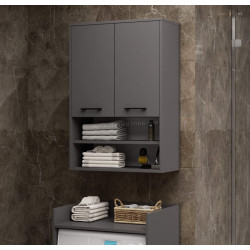 Шкафчик подвесной Akord Fin H934 W64 2D 1P (Graphite Grey)