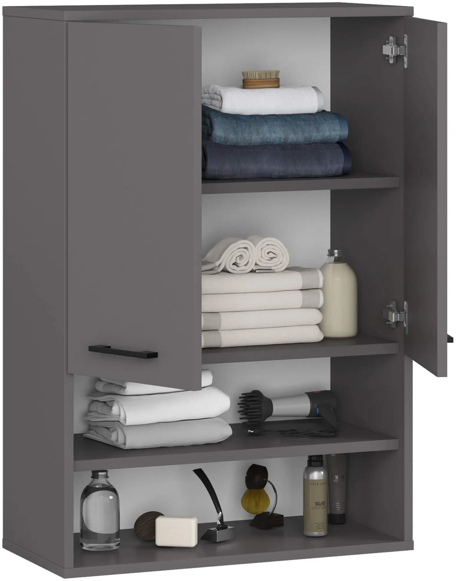 Dulap suspendat Akord Fin H934 W64 2D 1P (Graphite Grey)