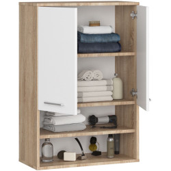 Dulap suspendat Akord Fin H934 W64 2D 1P (Sonoma Oak/White) Thumb