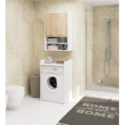 Dulap suspendat Akord Fin H934 W64 2D 1P (White/Sonoma Oak) Thumb