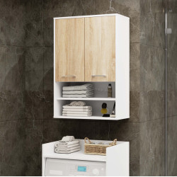 Dulap suspendat Akord Fin H934 W64 2D 1P (White/Sonoma Oak)