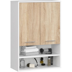 Dulap suspendat Akord Fin H934 W64 2D 1P (White/Sonoma Oak) Thumb