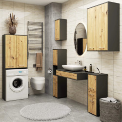 Dulap suspendat Akord Fin H934 W64 2D (Graphite Grey/Artisan Oak) Thumb