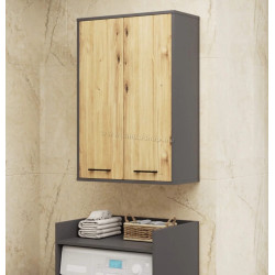 Dulap suspendat Akord Fin H934 W64 2D (Graphite Grey/Artisan Oak)