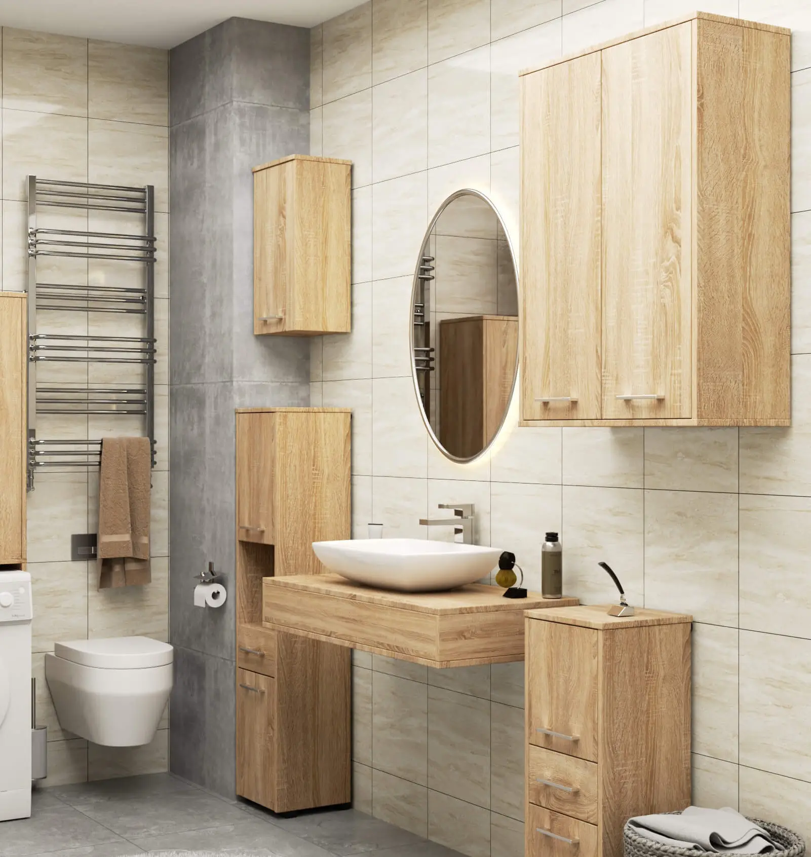 Dulap suspendat Akord Fin H934 W64 2D (Sonoma Oak)