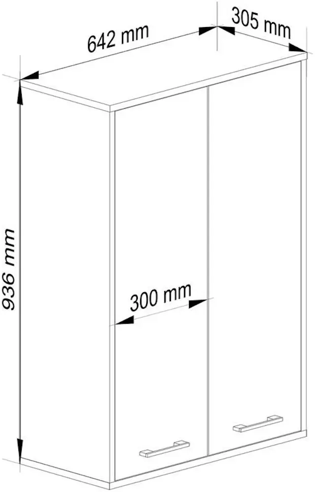 Dulap suspendat Akord Fin H934 W64 2D (Sonoma Oak)