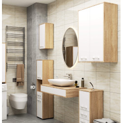 Шкафчик подвесной Akord Fin H934 W64 2D (Sonoma Oak/White) Thumb