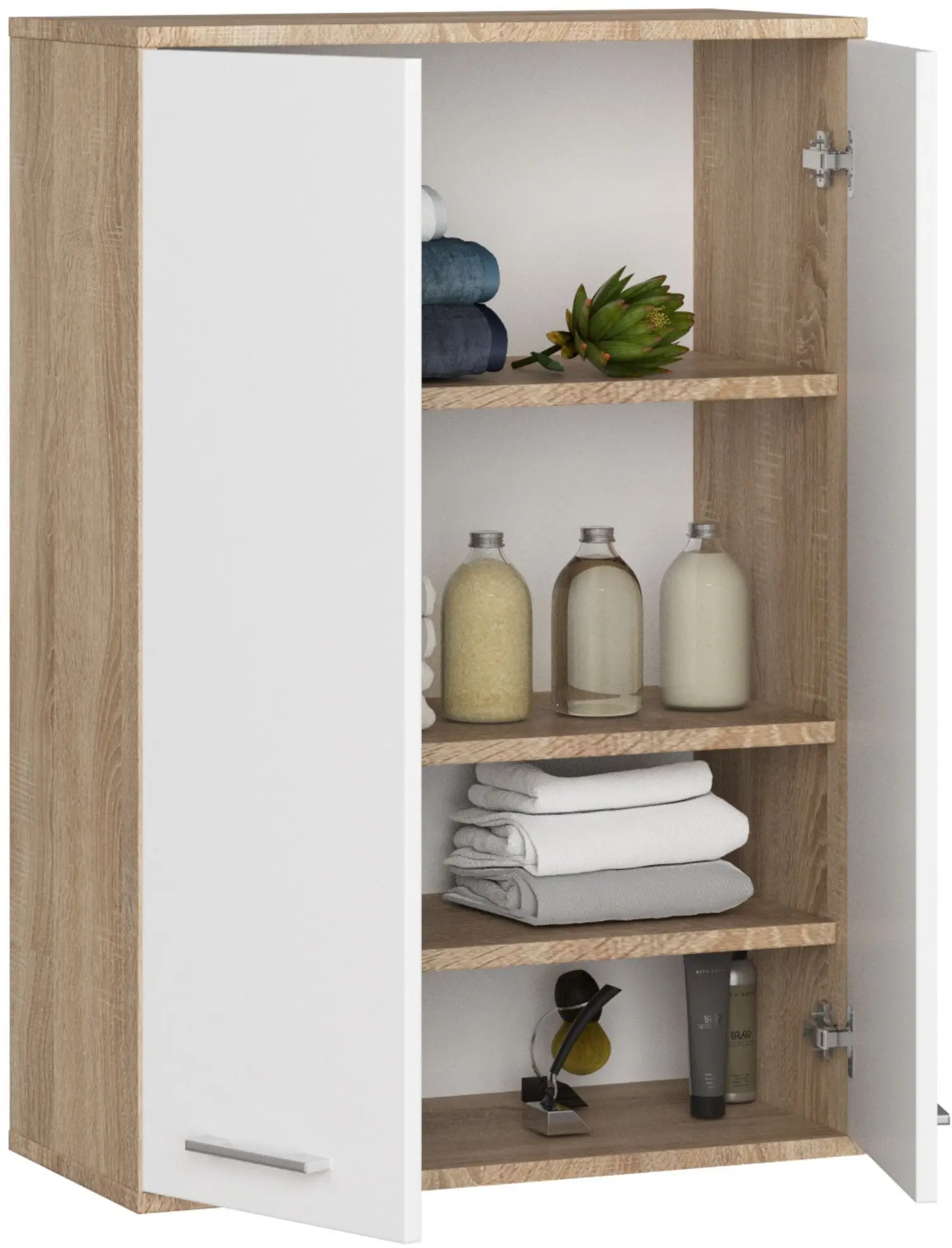 Шкафчик подвесной Akord Fin H934 W64 2D (Sonoma Oak/White)