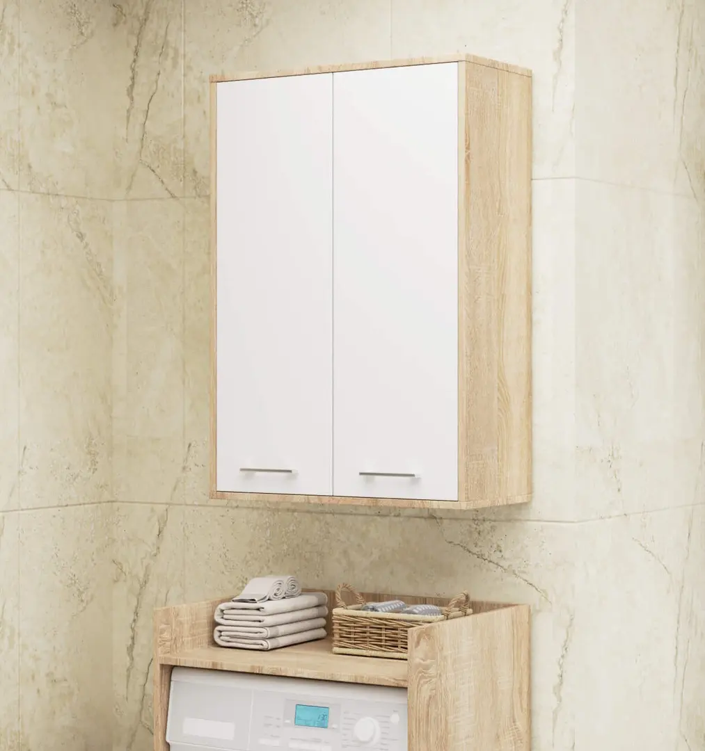 Шкафчик подвесной Akord Fin H934 W64 2D (Sonoma Oak/White)