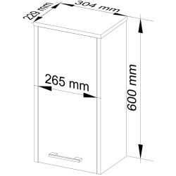 Dulap suspendat Akord Fin W30 1D (Artisan Oak) Thumb