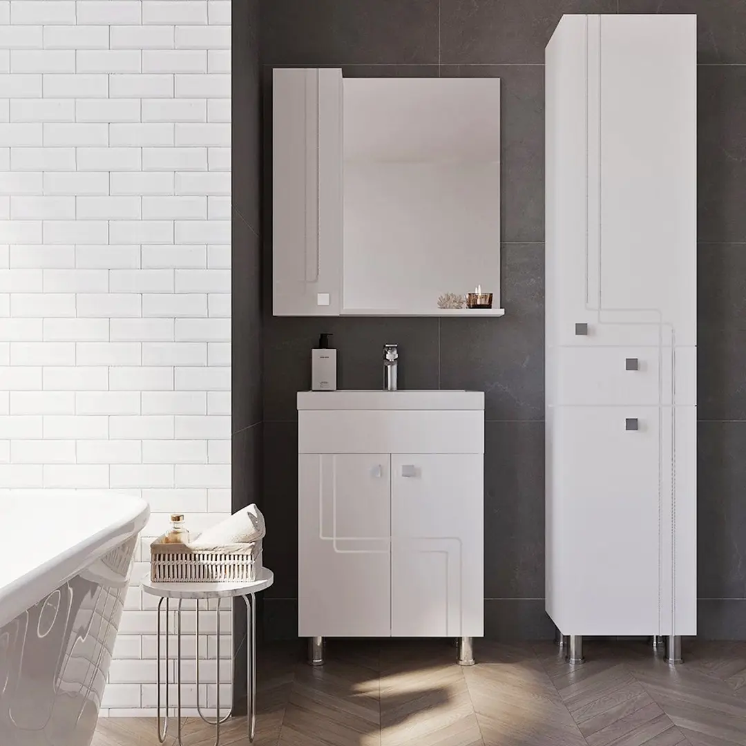 Dulap cu oglinda Supraten Gasconi 75 Left (White)