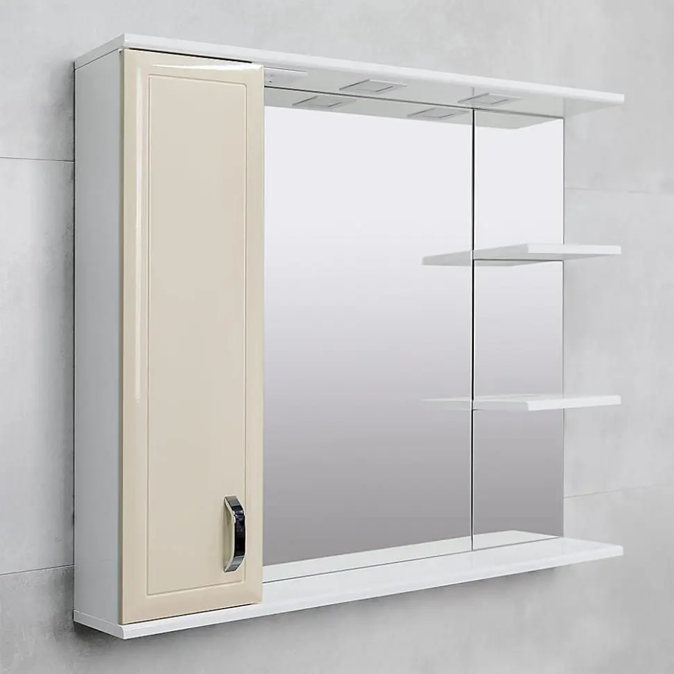 Dulap cu oglinda Bayro Allure 1000x750 Left (Beige) - 4