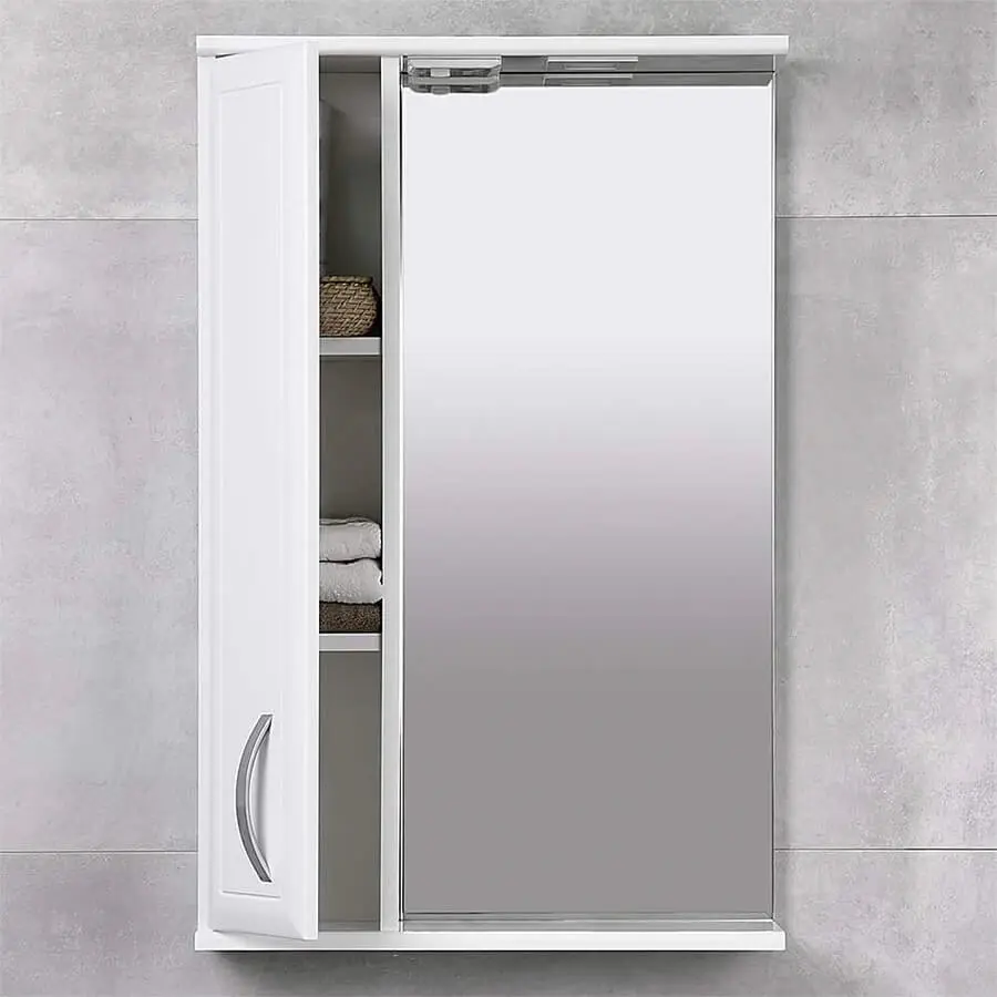 Шкаф с зеркалом Bayro Allure 550x750 Left (White)