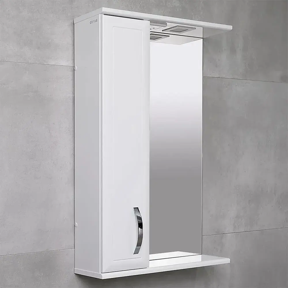 Шкаф с зеркалом Bayro Allure 550x750 Left (White)
