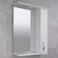 Шкаф с зеркалом Bayro Allure 600x750 Right (White) Thumb