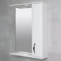 Шкаф с зеркалом Bayro Allure 600x750 Right (White) Thumb