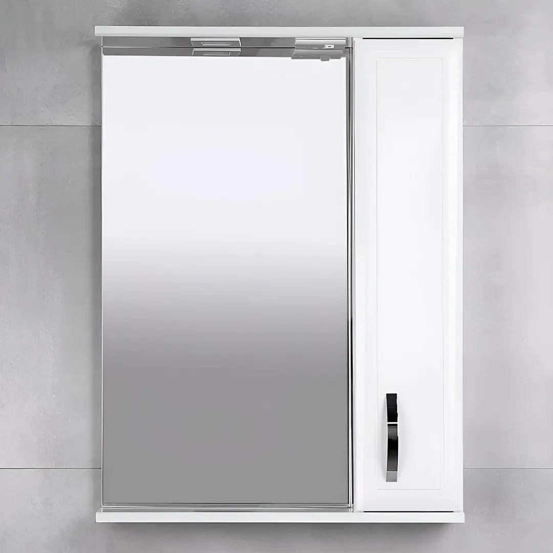 Шкаф с зеркалом Bayro Allure 600x750 Right (White)