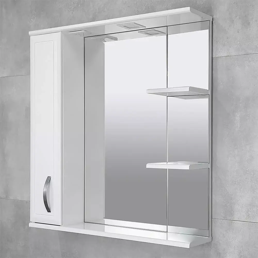 Шкаф с зеркалом Bayro Allure 800x750 Left (White)