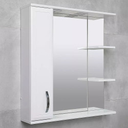 Шкаф с зеркалом Bayro Allure 800x750 Left (White) Thumb