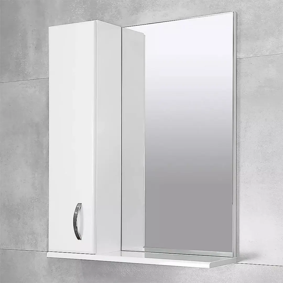 Dulap cu oglinda Bayro Bris 600x750 Left (White) - 2