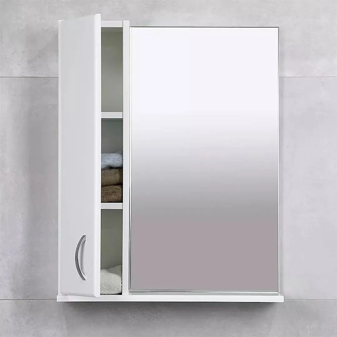 Dulap cu oglinda Bayro Bris 600x750 Left (White) - 4