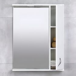 Шкаф с зеркалом Bayro Dalas 650x750 (White) Thumb