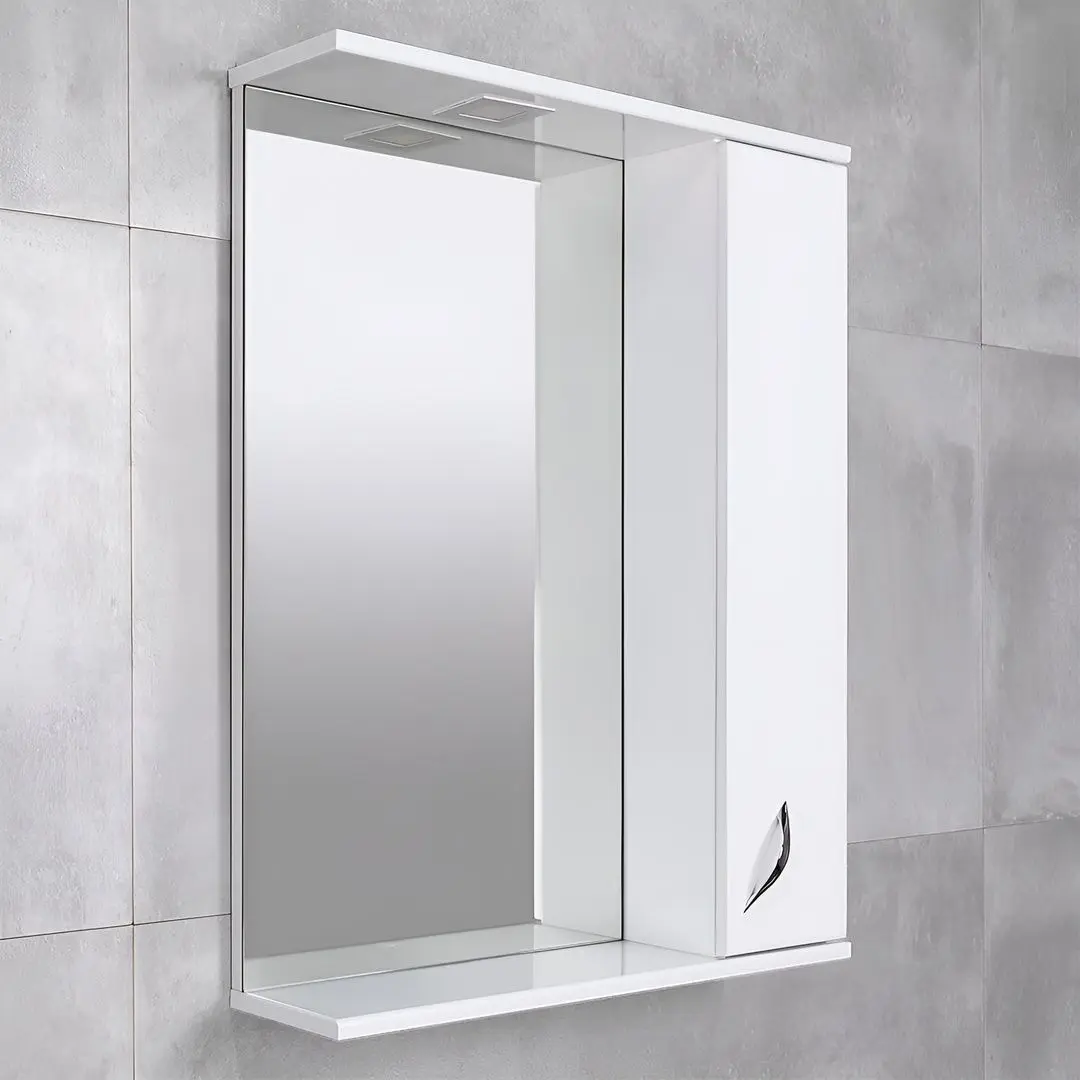 Шкаф с зеркалом Bayro Dalas 650x750 (White) - 4