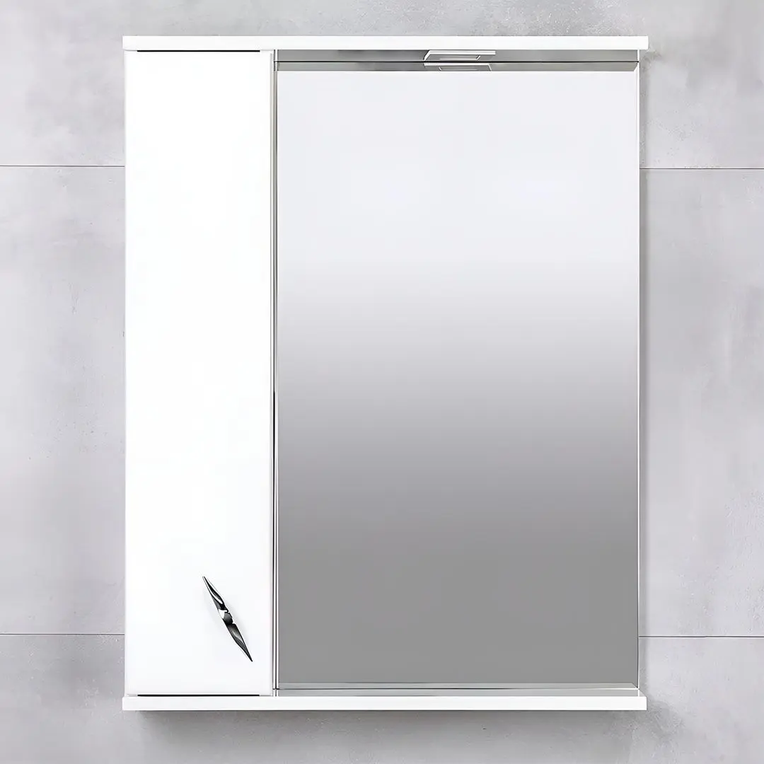 Шкаф с зеркалом Bayro Dalas 650x750 (White)