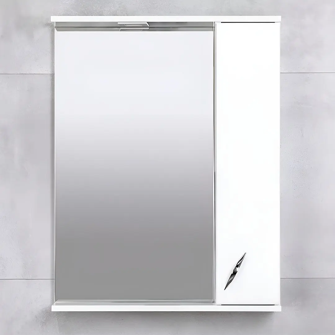Шкаф с зеркалом Bayro Dalas 650x750 (White)