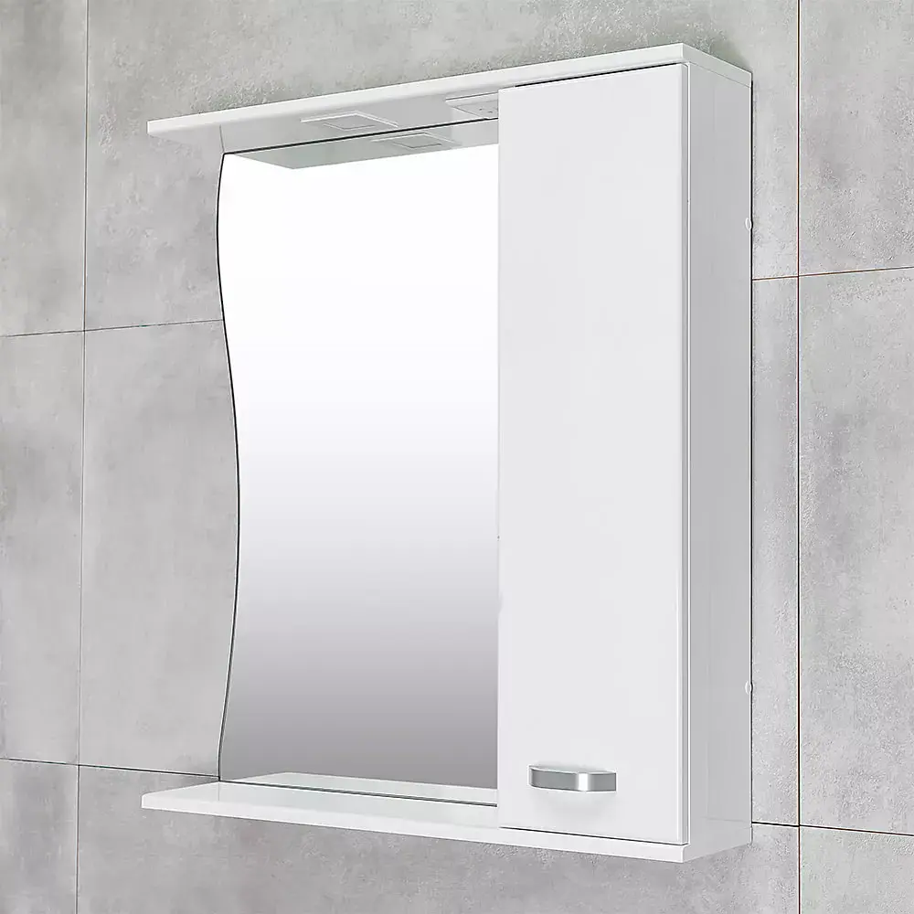 Шкаф с зеркалом Bayro Demo 750x750 (White) - 5
