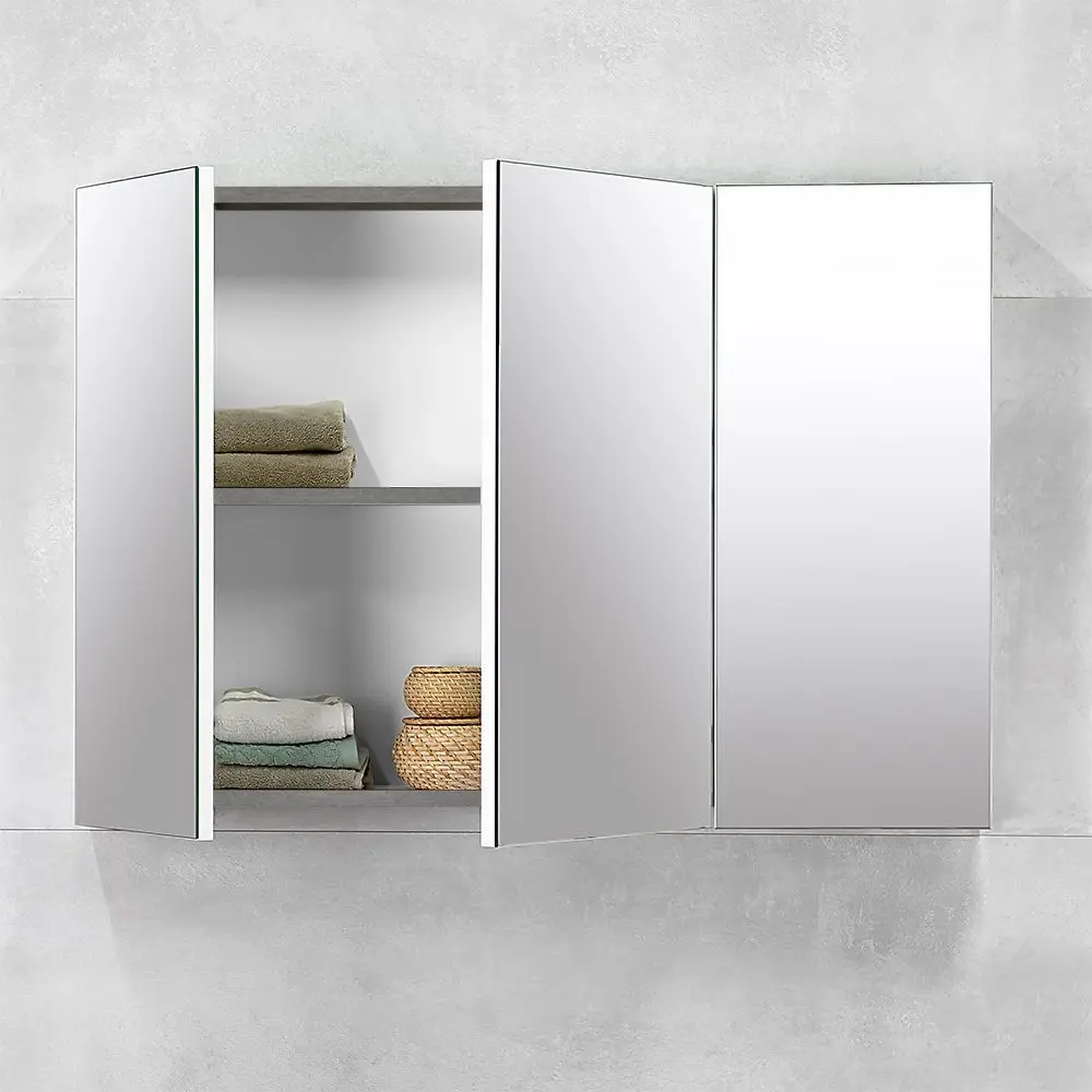 Шкаф с зеркалом Bayro Dorado 1000x700 (Concrete Chicago Dark) - 3