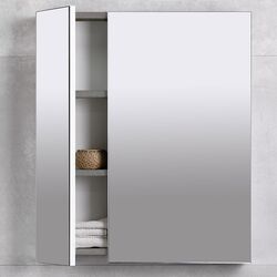 Dulap cu oglinda Bayro Dorado 600x700 (Concrete Chicago Dark) Thumb