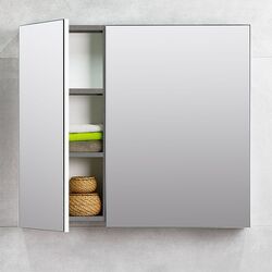 Dulap cu oglinda Bayro Dorado 800x700 (Concrete Chicago Dark) Thumb