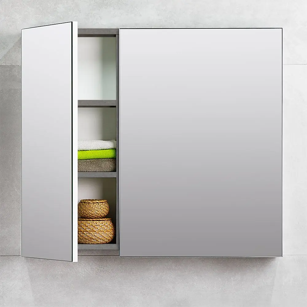 Dulap cu oglinda Bayro Dorado 800x700 (Concrete Chicago Dark)