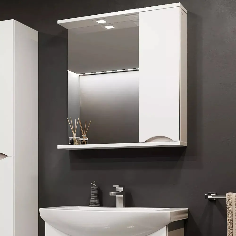 Dulap cu oglinda Bayro Elara 650x750 Right (White)