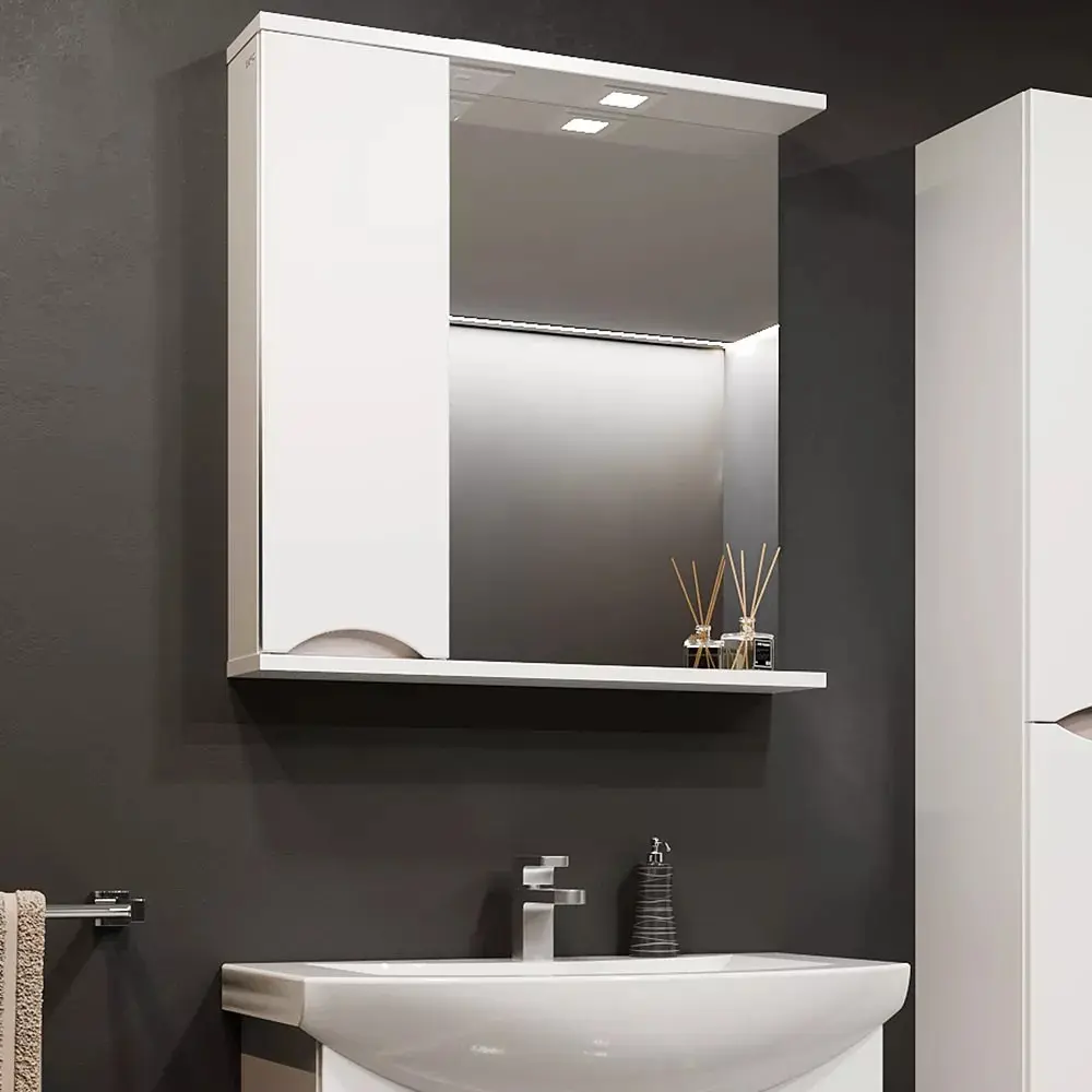 Dulap cu oglinda Bayro Elara 750x750 Left (White)