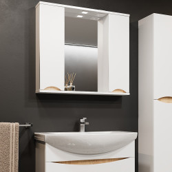 Dulap cu oglinda Bayro Elara Duo 860x750 (White) Thumb