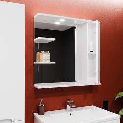 Dulap cu oglinda Bayro Etna 1000x750 Right (White Matte) Thumb