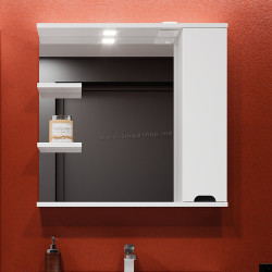 Dulap cu oglinda Bayro Etna 1000x750 Right (White Matte)