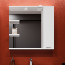 Dulap cu oglinda Bayro Etna 1000x750 Right (White Matte) Thumb