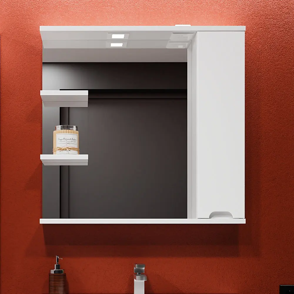 Dulap cu oglinda Bayro Etna 1000x750 Right (White Matte)