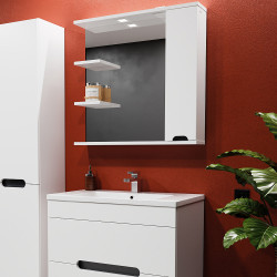 Dulap cu oglinda Bayro Etna 1000x750 Right (White Matte) Thumb