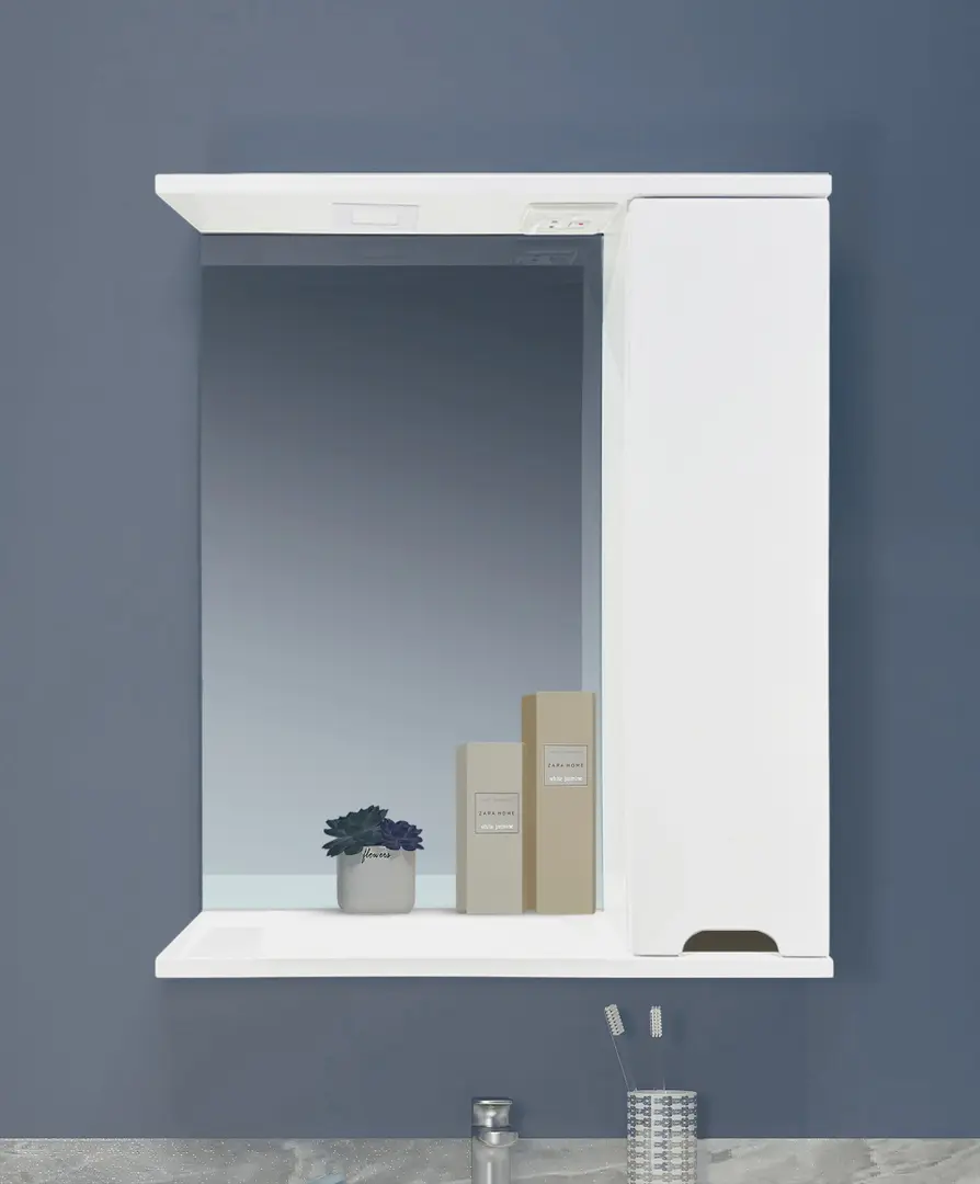 Шкаф с зеркалом Bayro Etna 600x750 Right