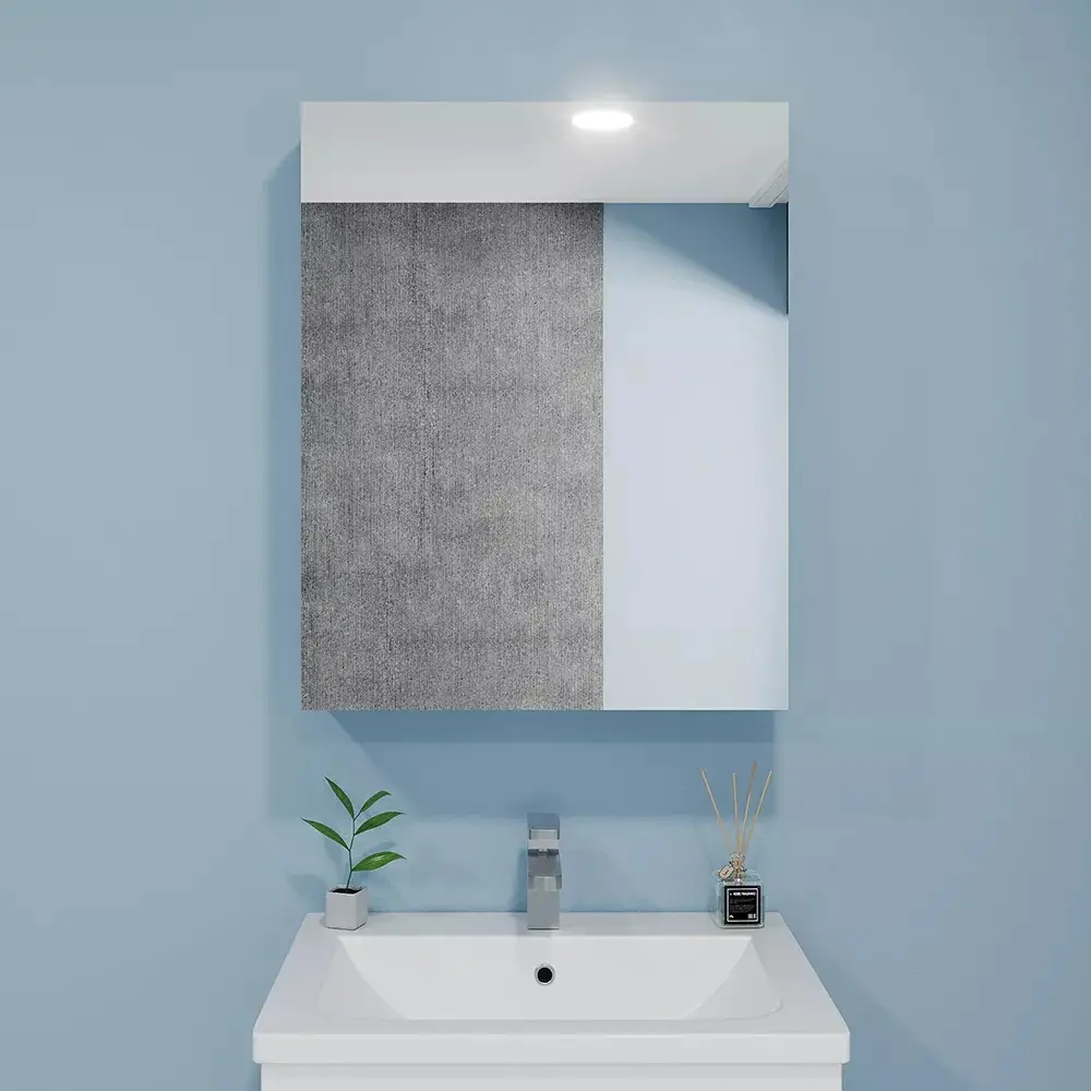 Шкаф с зеркалом Bayro Optima 500x700 (White)